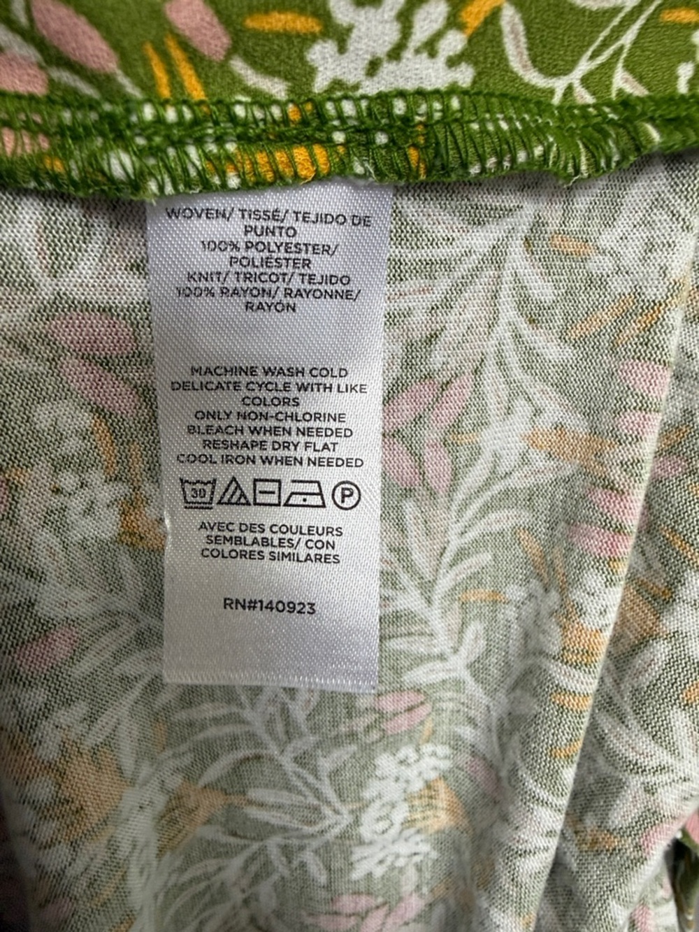 LOFT Olive Floral Ruffle Tank Top - Picture 4 of 4